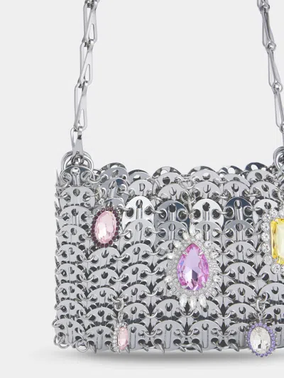 Rabanne Chain Satchel Shoulder Bag In Gray