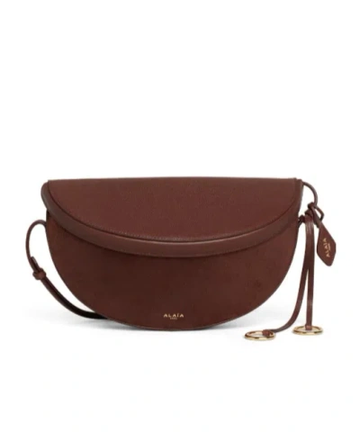 Alaïa Hip East West Bi-material Bag In Leather In Brown