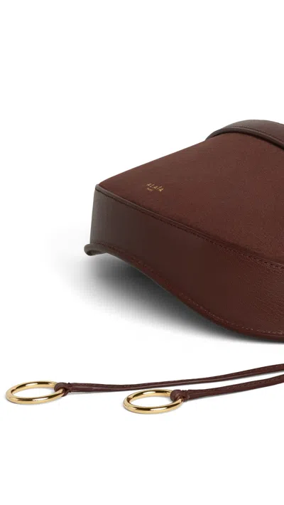 Alaïa Hip East West Bi-material Bag In Leather In Brown