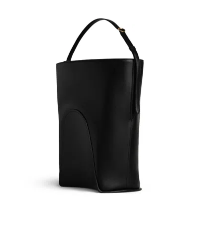 Alaïa Hip Large Bucket Bag In Calfskin In Brown