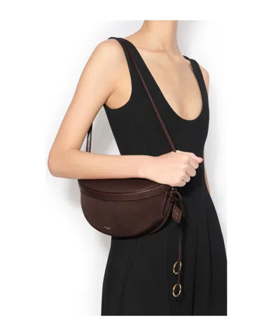 Alaïa Hip East West Bi-material Bag In Leather In Brown