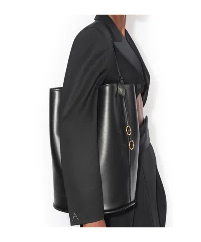 Alaïa Hip Large Bucket Bag In Calfskin In Brown