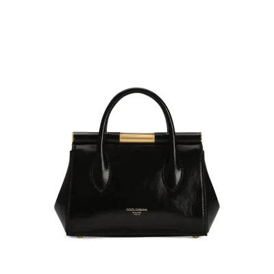 Dolce & Gabbana Mini Charm-detail Tote Bag In Black