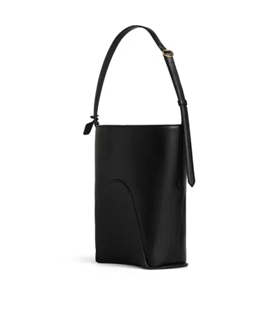 Alaïa Hip Small Bucket Bag In Calfskin In Black