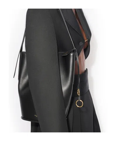 Alaïa Hip Small Bucket Bag In Calfskin In Black