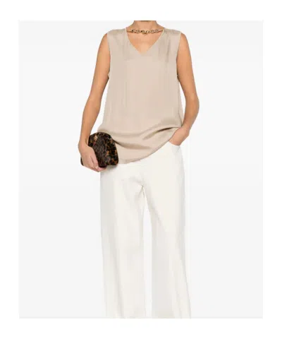 Fabiana Filippi Sleeveless Vest In Brown