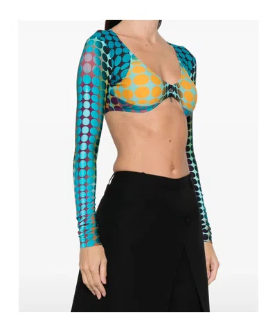 Jean Paul Gaultier Polka Dot Pattern Cover-up In Multi