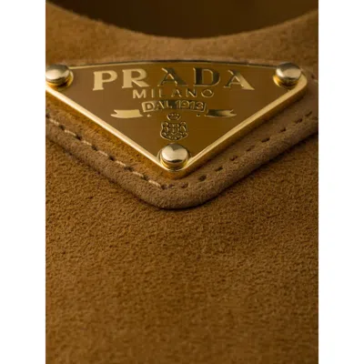 Prada Round-toed Ballet Shoes In Brown