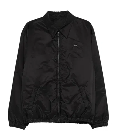 Prada Zip-up Jacket In Black