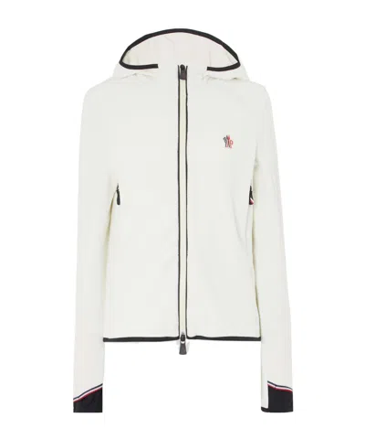 Moncler Long Sleeve Sweatshirt Jacket In White