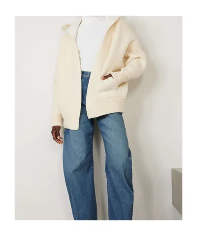 Alaïa Oversized Hooded Wool-blend Cardigan In Neutral