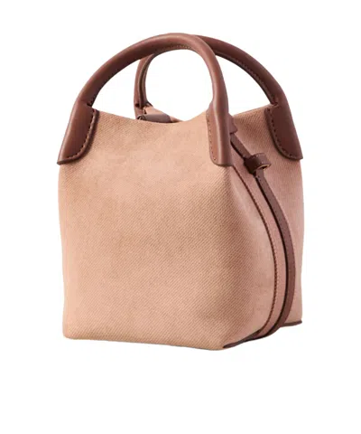 Loro Piana Suede Shoulder Bag In Pink