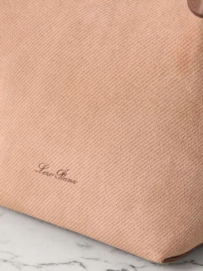 Loro Piana Suede Shoulder Bag In Pink