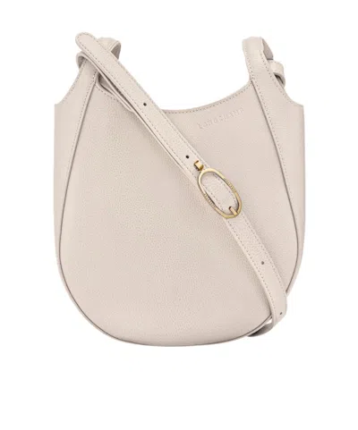 Longchamp Le Foulonné S Crossbody Bag In White