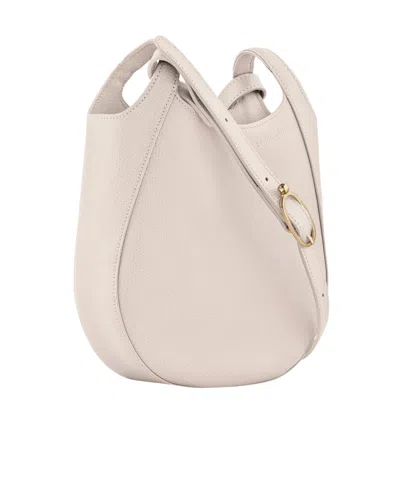 Longchamp Le Foulonné S Crossbody Bag In White