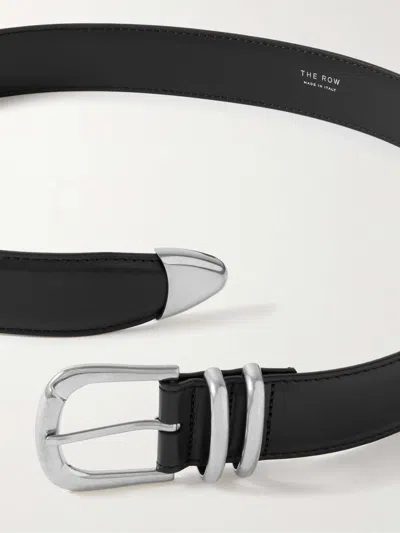 The Row Logo Belt In Black