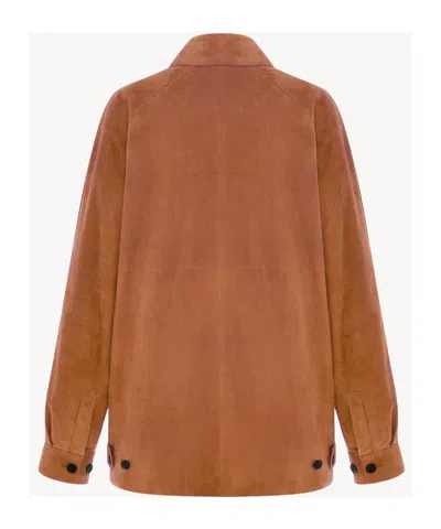 The Row Sedor Suede Jacket In Brown