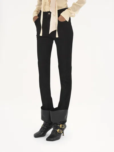 Chloé Belt-loop Casual Pants In Black
