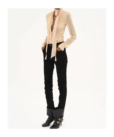 Chloé Belt-loop Casual Pants In Black