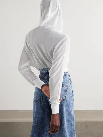 Alaïa Hooded Jumpsuit In White