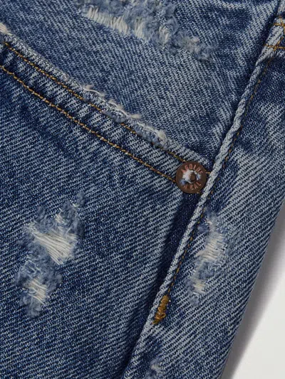 Agolde Parker Vintage Cutoff Organic Denim Shorts In Blue