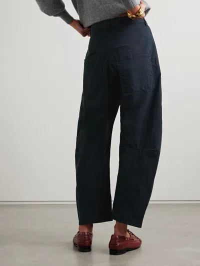 Nili Lotan Shon Pleat Detail Track Pants In Black