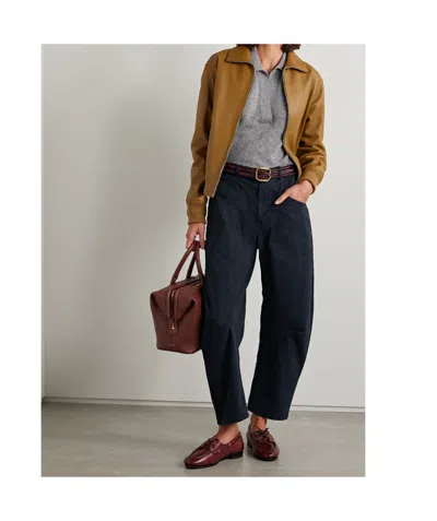 Nili Lotan Shon Pleat Detail Track Pants In Black