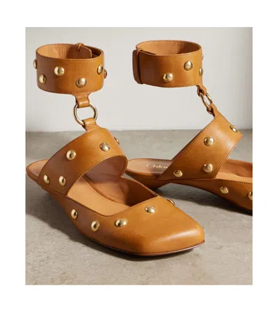 Chloé Jade Rivet High Heels In Brown