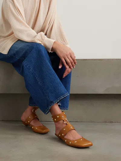 Chloé Jade Rivet High Heels In Brown