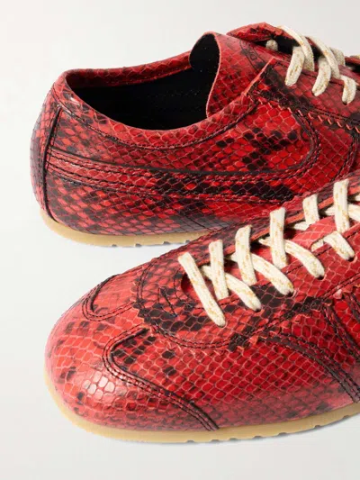 Dries Van Noten Round Toe Sneakers In Red