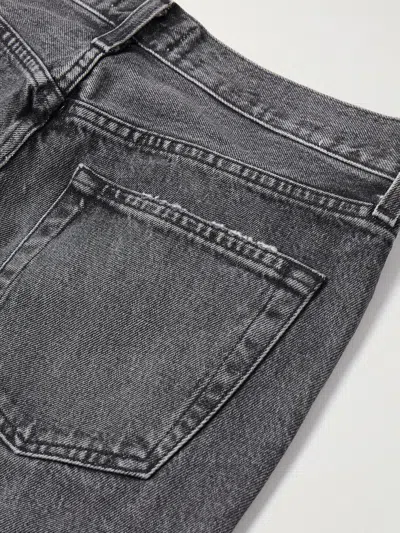 Agolde Mid-rise Straight-leg Denim Trousers In Gray
