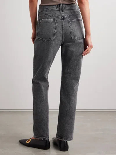 Agolde Mid-rise Straight-leg Denim Trousers In Gray
