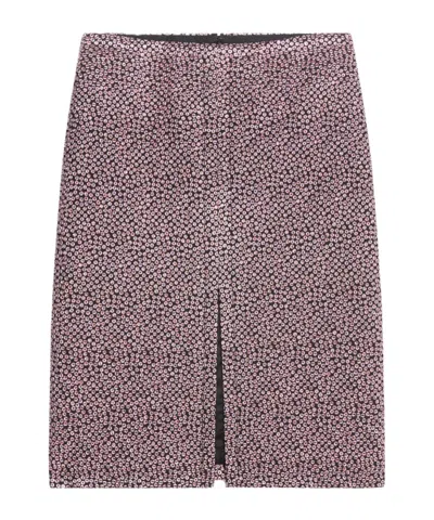 Dries Van Noten Split Detail Mid-length Skirt In Purple