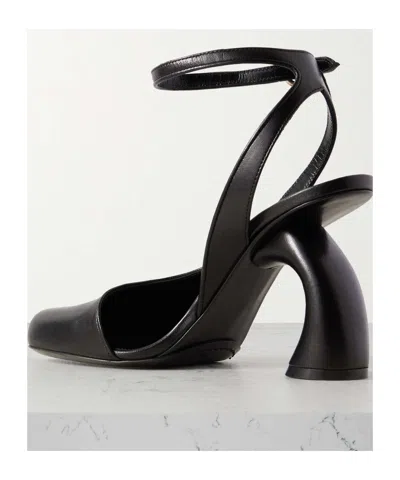 Dries Van Noten Slingback High Heel Sandals In Black