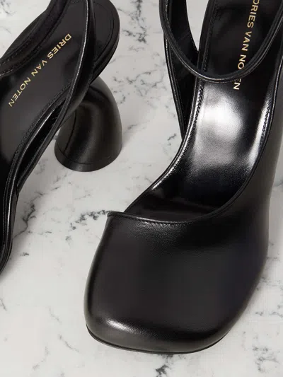 Dries Van Noten Slingback High Heel Sandals In Black