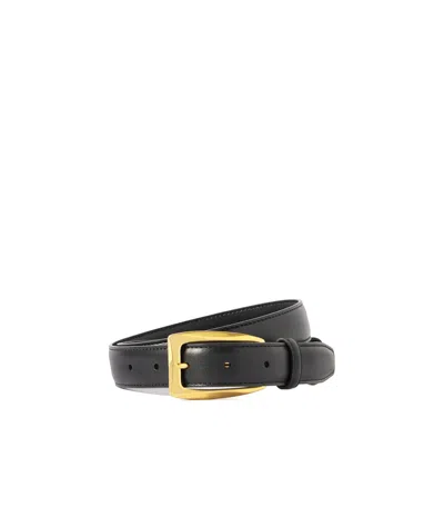 The Row Leather Belt In Black