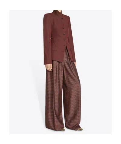 Dries Van Noten Long-sleeved Suit Jacket In Brown
