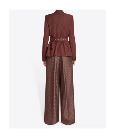 Dries Van Noten Long-sleeved Suit Jacket In Brown
