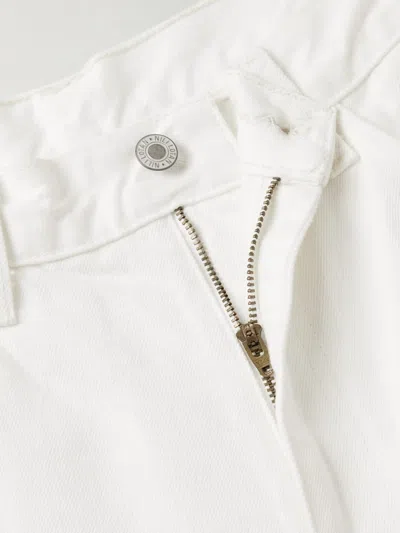 Nili Lotan Mitchell High Waist Denim Trousers In White