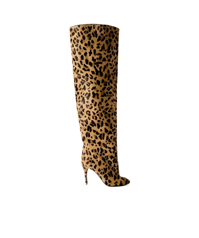 Alaïa Leopard Print Over-the-knee Boots In Animal Print