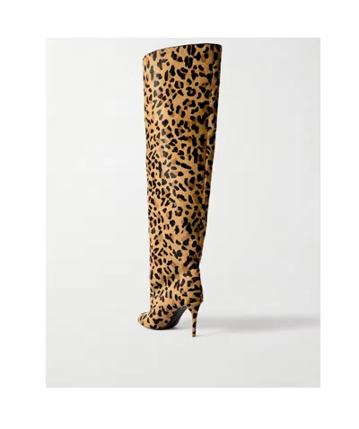 Alaïa Leopard Print Over-the-knee Boots In Animal Print