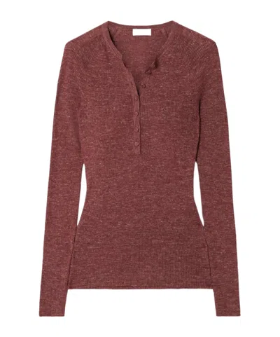 Gabriela Hearst Long-sleeved Sweater In Burgundy