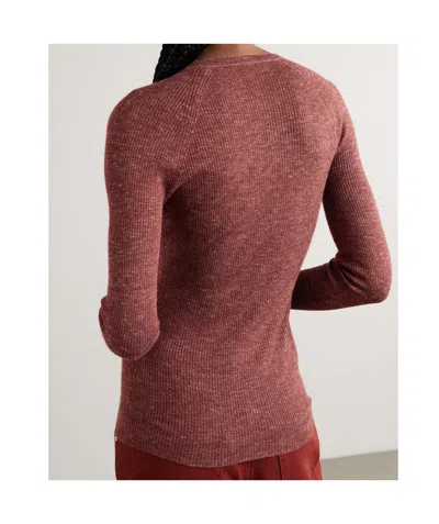 Gabriela Hearst Long-sleeved Sweater In Burgundy