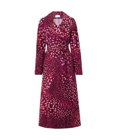 Dries Van Noten Double Breasted Trench Coat In Red