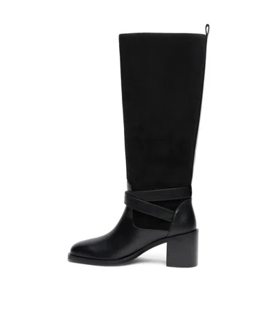 Stuart Weitzman Round-toe Knee-high Boots In Black