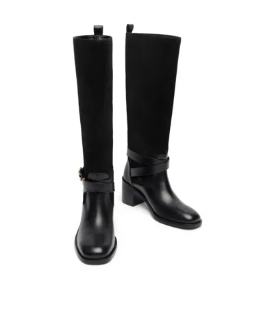 Stuart Weitzman Round-toe Knee-high Boots In Black