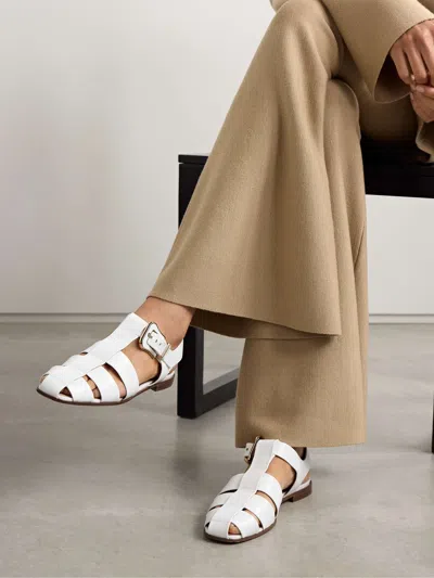 Gabriela Hearst Open-toe Flat Sandals In White