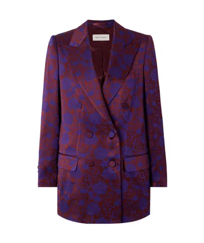 Dries Van Noten Long-sleeved Suit Jacket In Purple