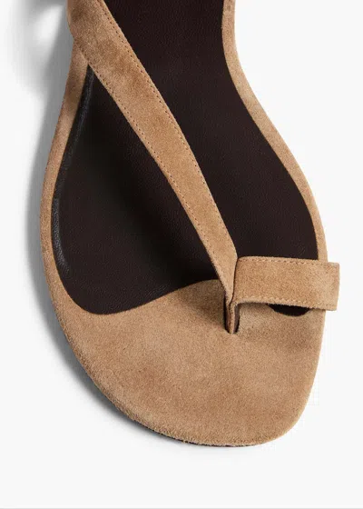Khaite Aimee Ankle-wrap Sandals In Brown