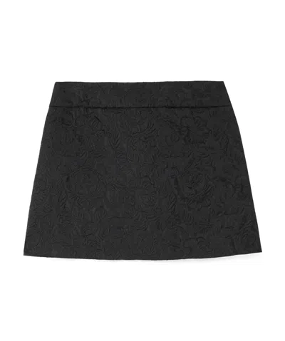 Dolce & Gabbana Matelassé Mini Skirt In Blue